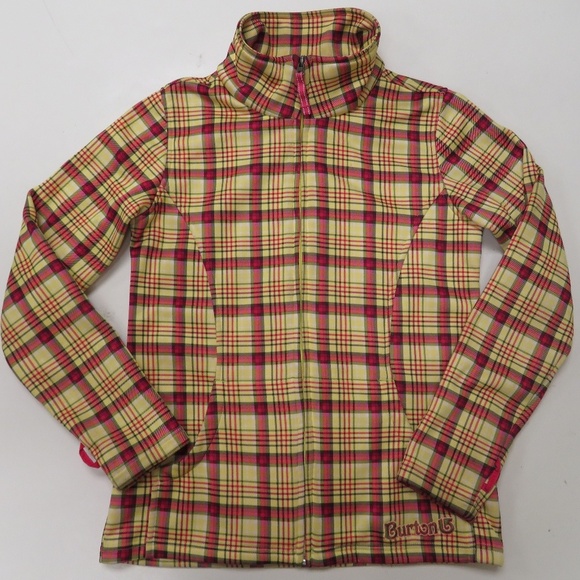 Burton Dryride Fleece Lined Jacket Large 14/16 Plaid - Picture 2 of 8
